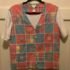 Women’s vintage patchwork shirt